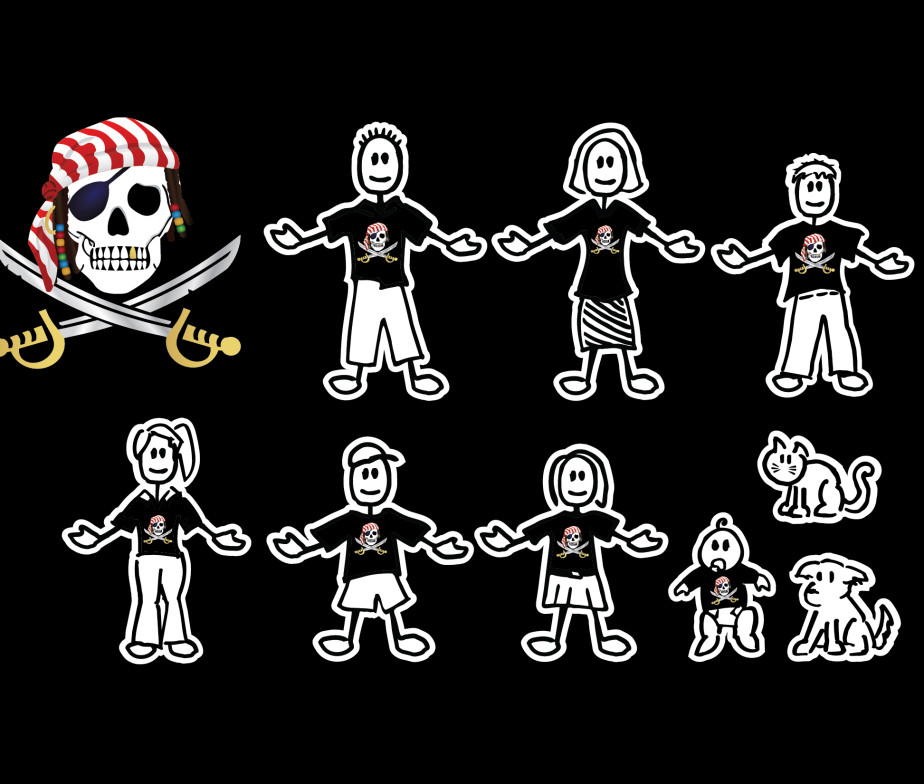 red-white-pirate-stick-family-premium-vinyl-car-decal-auto-graphs