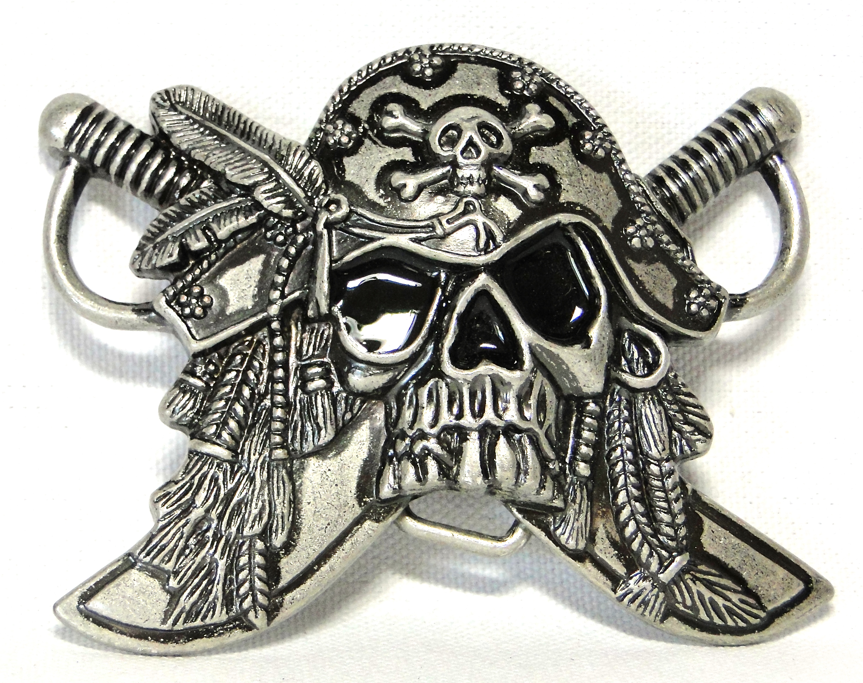 Mens Pirate Skull Head Silver Belt Buckle Skull And Pirate Clothing