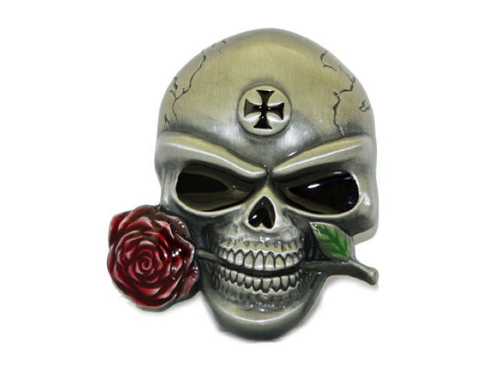 Skull w rose 2