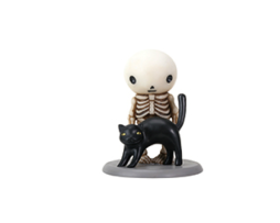 LUCKYZ™ Lucky Hears No Evil With a Black Crow Skeleton Collectible Figurine