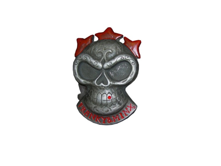 Demon Skull Belt Buckle Skull Ram Horns Biker Rock Metal Black Sabbath Ozzy